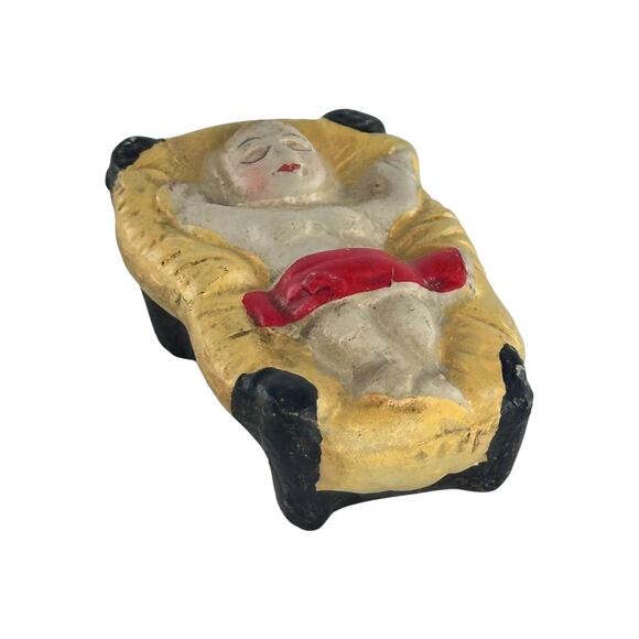 Vintage Hand-Painted Bisque Mini Nativity Figurines Christmas Decor - Picture 11 of 13